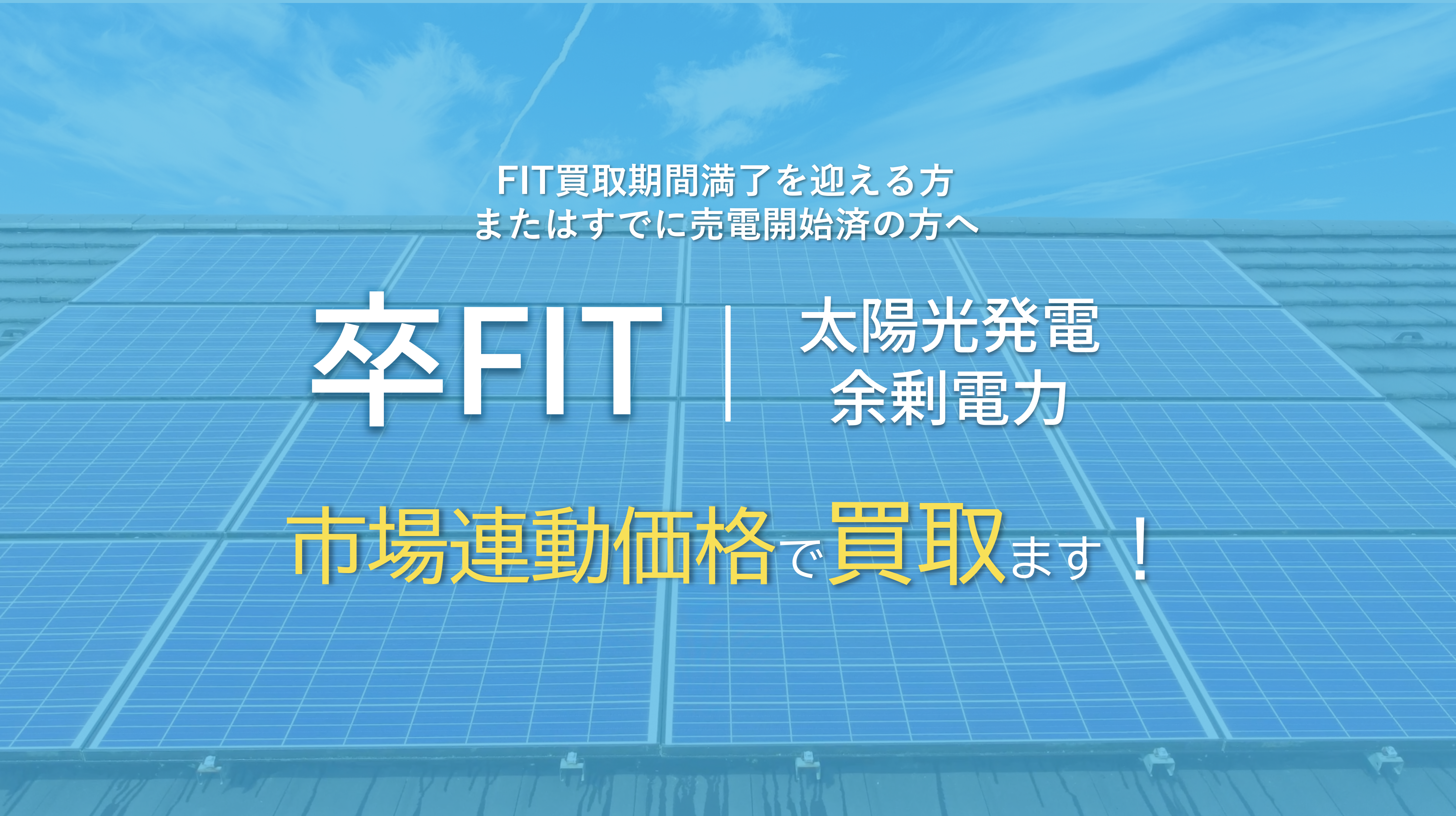 市場連動価格で買い取ります！
